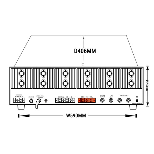 Denson 5600 U  High power mixer Amplifier